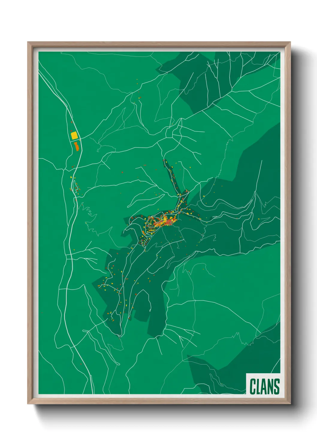 Une affiche de carte sur Clans