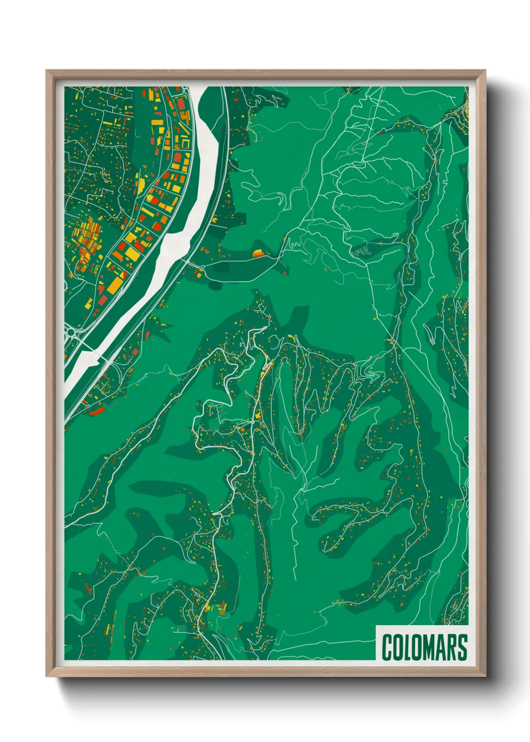 Une affiche de carte sur Colomars