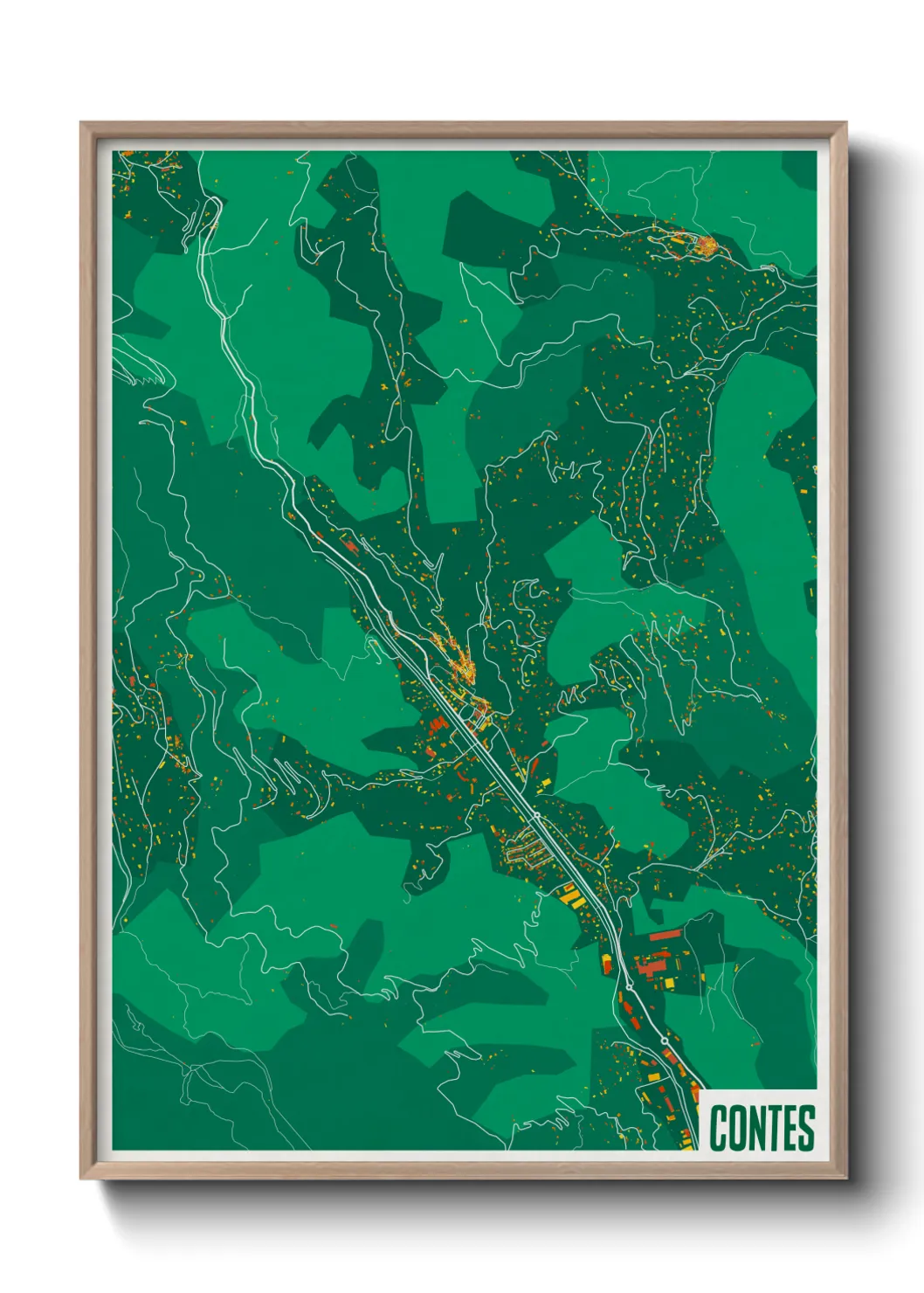 Une affiche de carte sur Contes