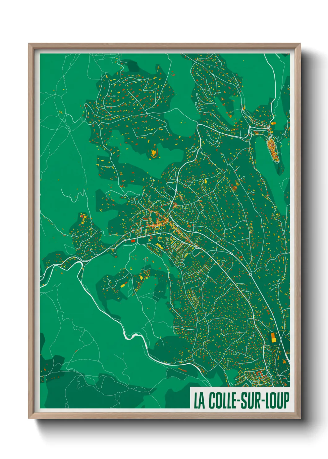 Une affiche de carte sur La Colle-sur-Loup