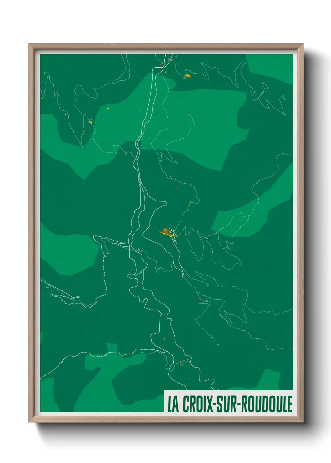 Une affiche de carte sur La Croix-sur-Roudoule