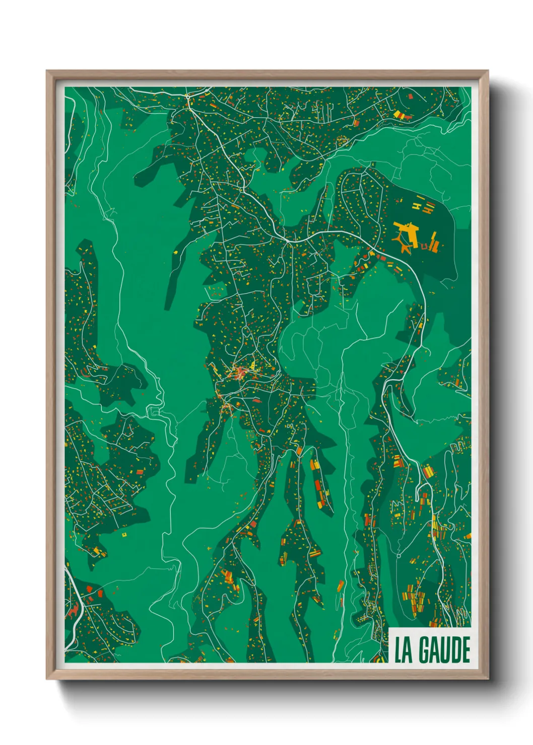 Une affiche de carte sur La Gaude