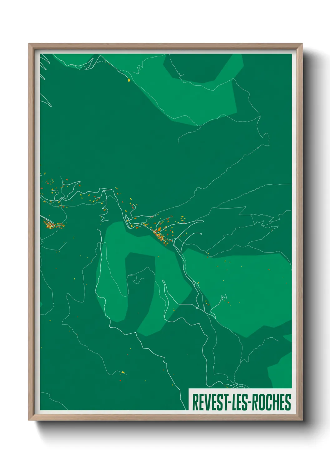 Une affiche de carte sur Revest-les-Roches