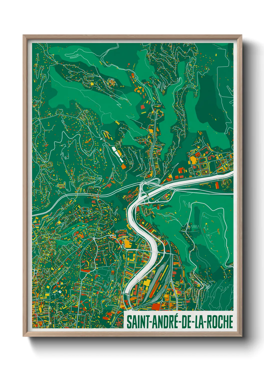 Une affiche de carte sur Saint-André-de-la-Roche