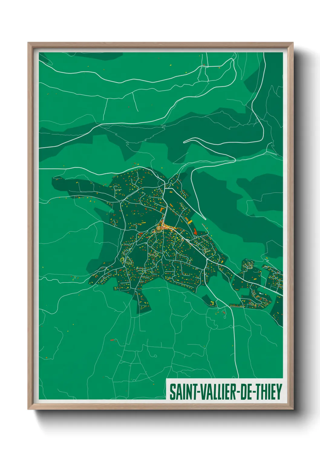 Une affiche de carte sur Saint-Vallier-de-Thiey