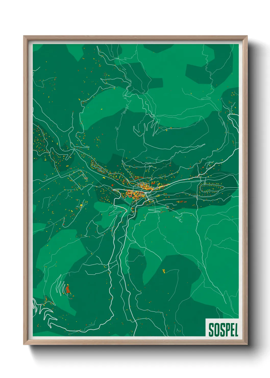 Une affiche de carte sur Sospel