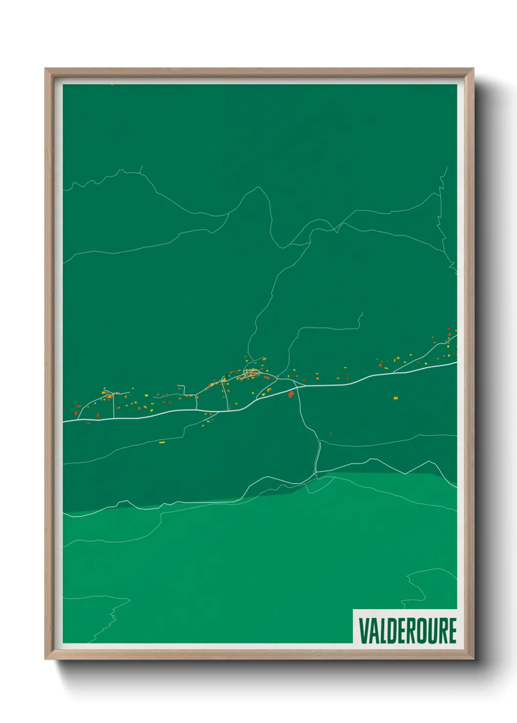 Une affiche de carte sur Valderoure