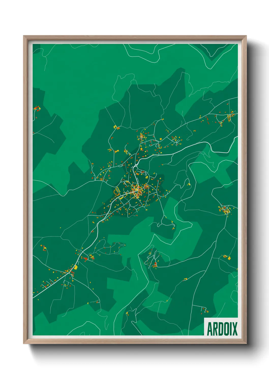 Une affiche de carte sur Ardoix
