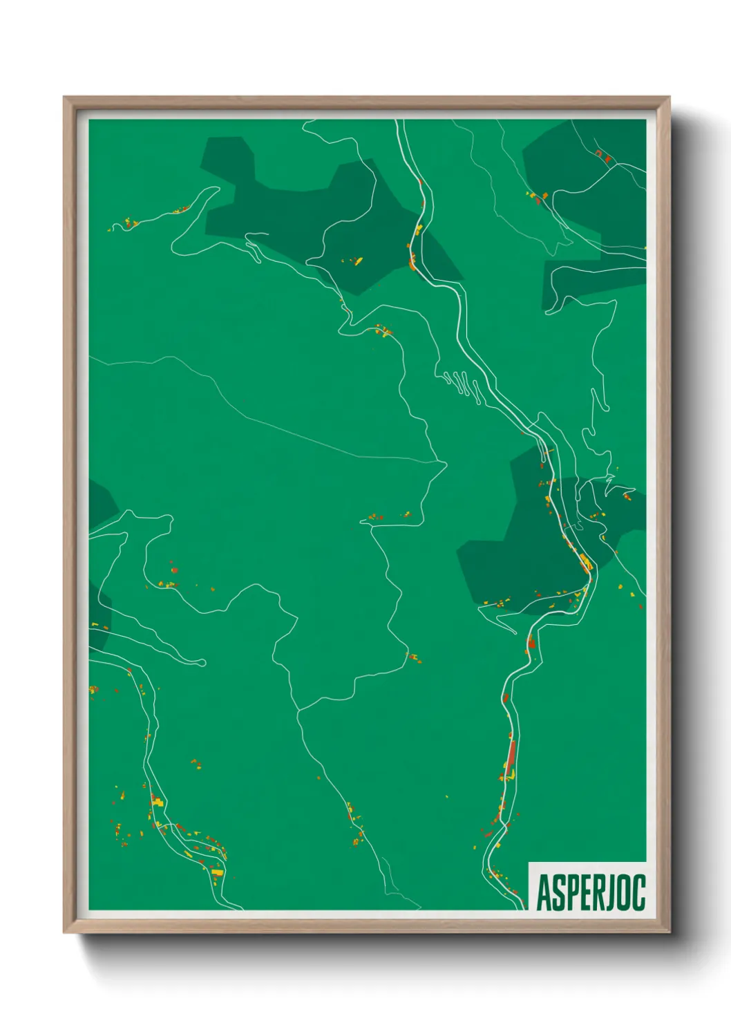 Une affiche de carte sur Asperjoc