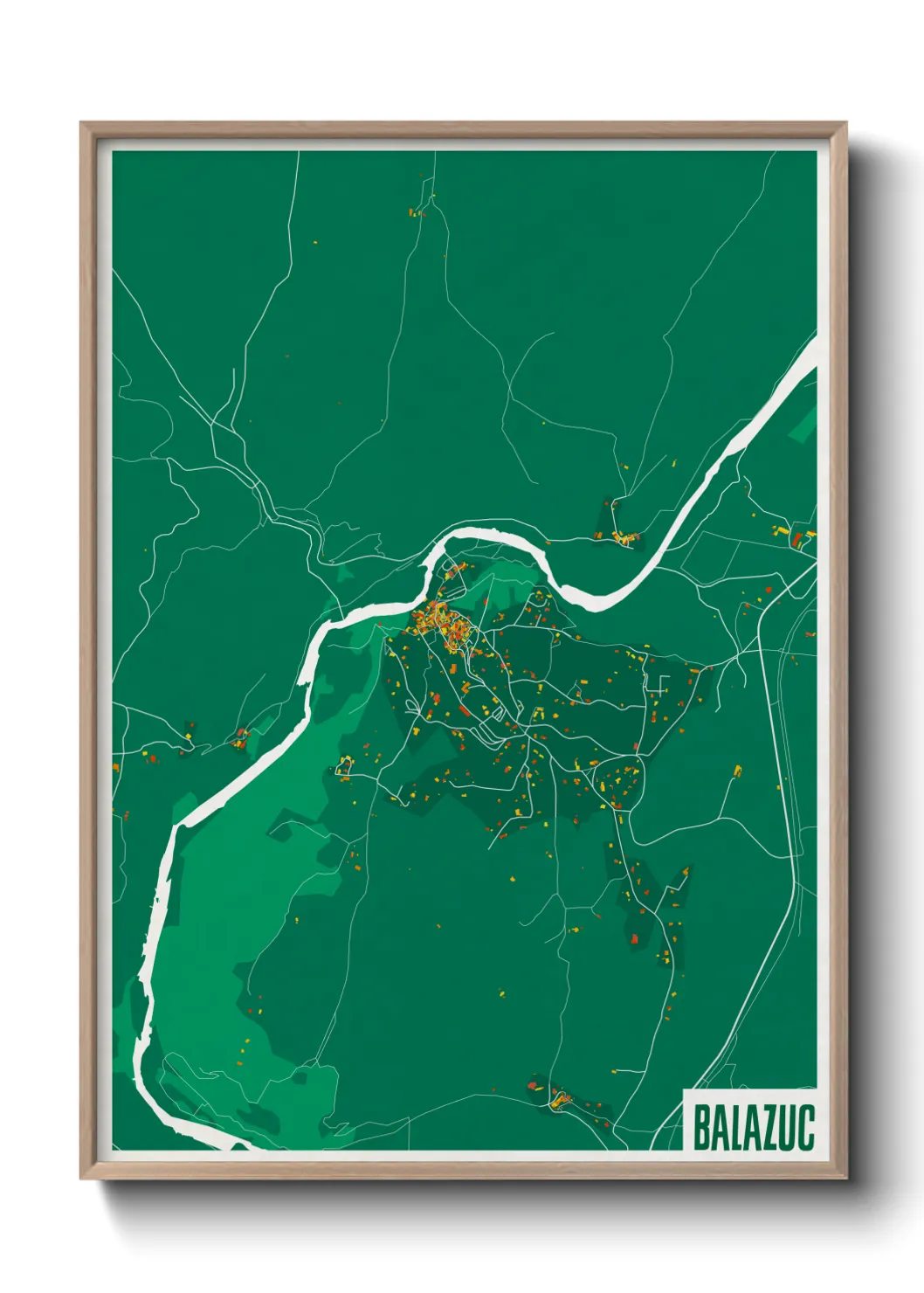 Une affiche de carte sur Balazuc