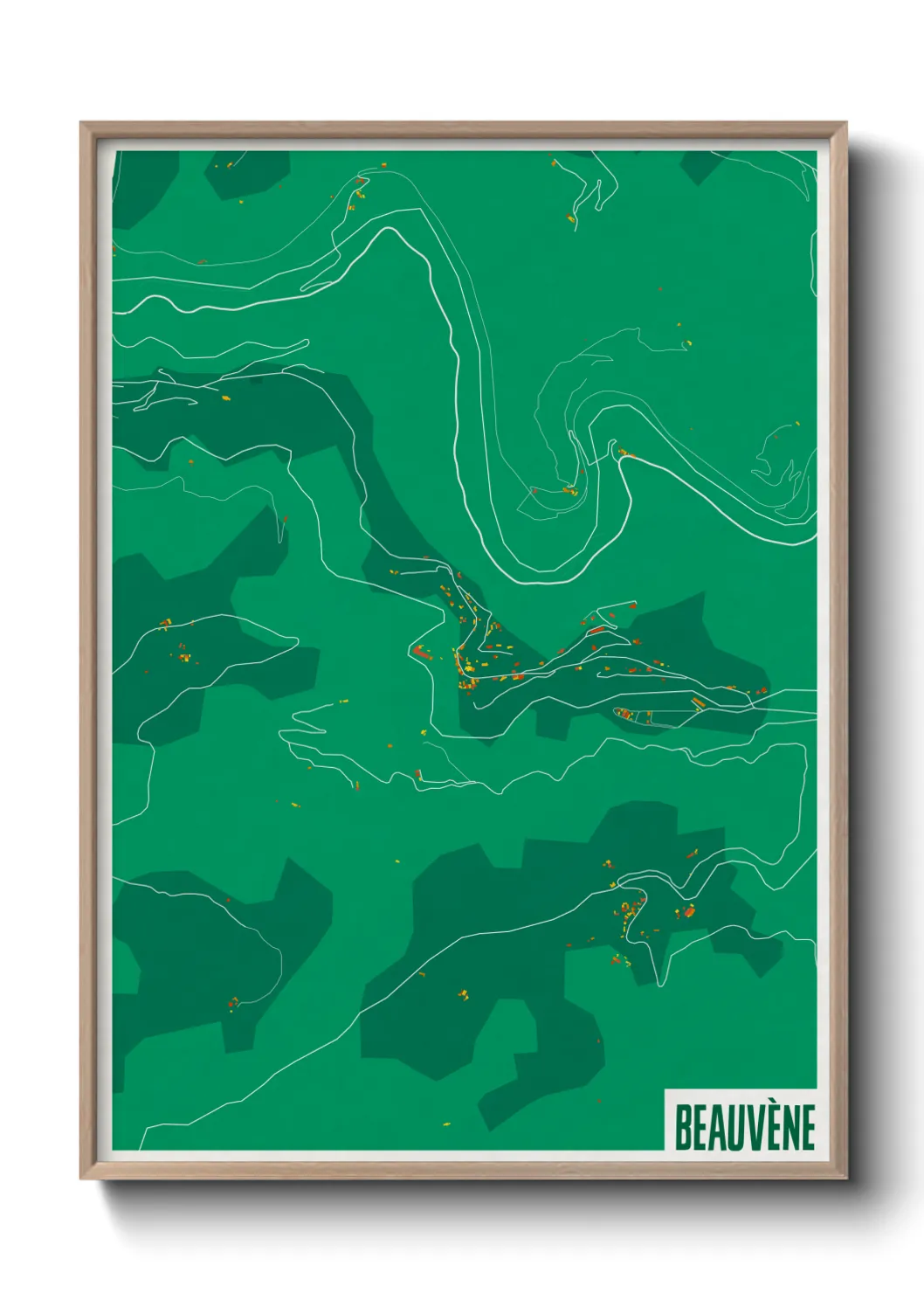 Une affiche de carte sur Beauvène