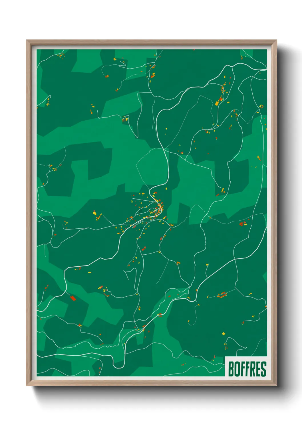 Une affiche de carte sur Boffres