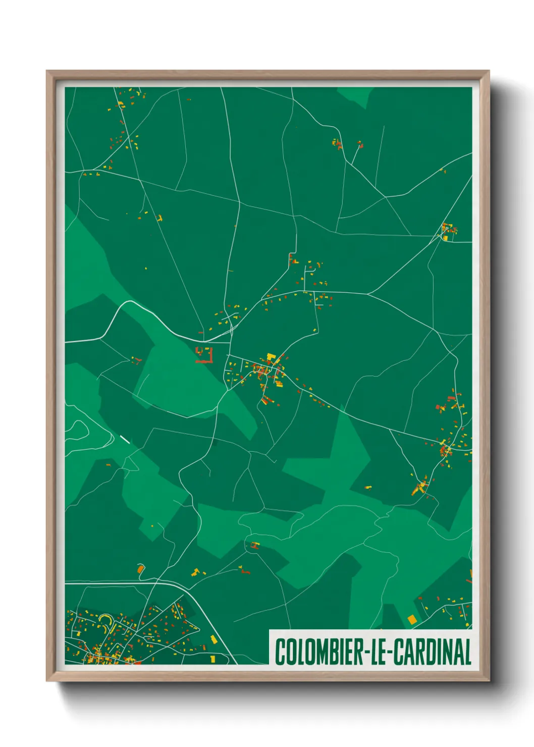 Un poster carteColombier-le-Cardinal