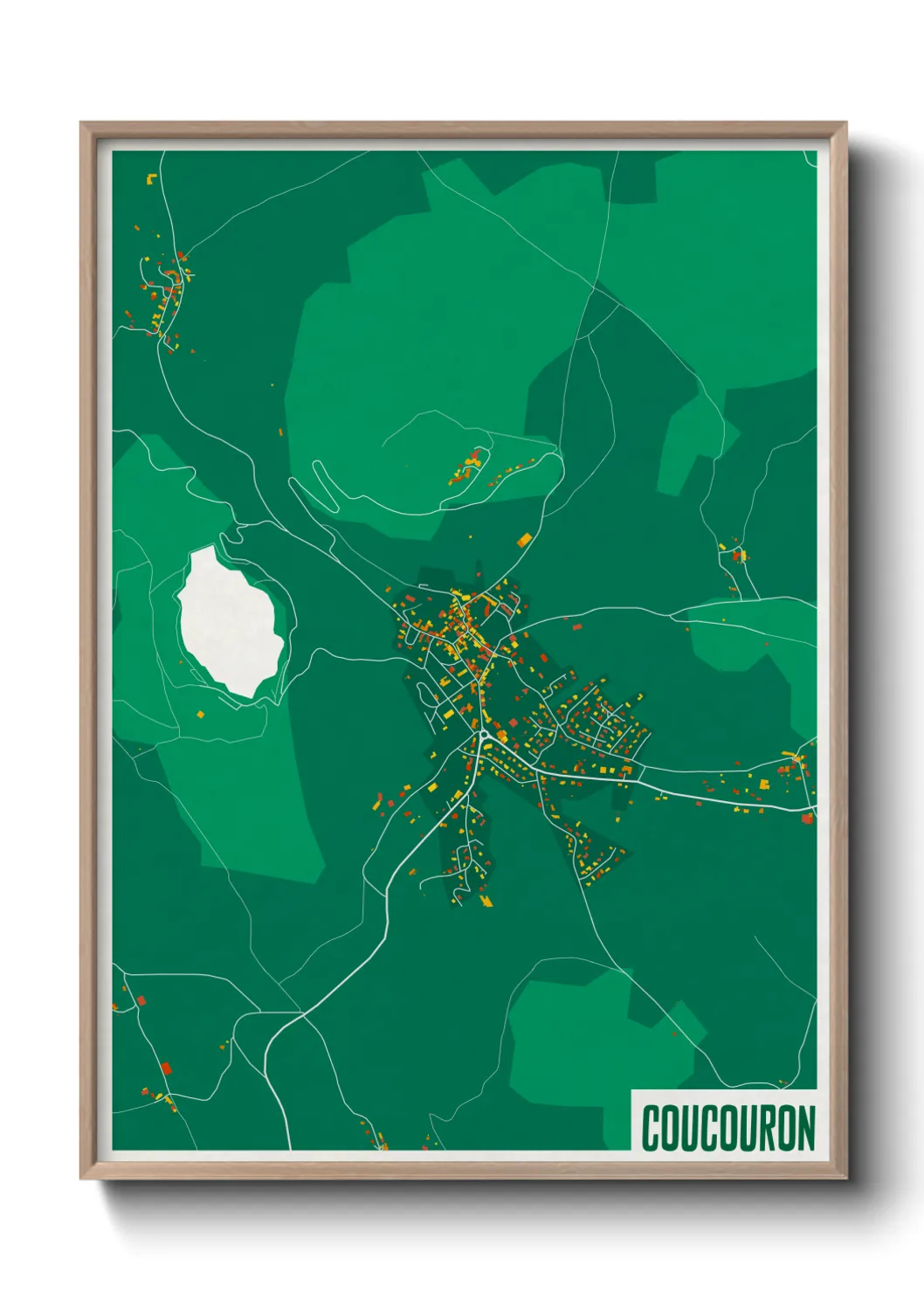Une affiche de carte sur Coucouron