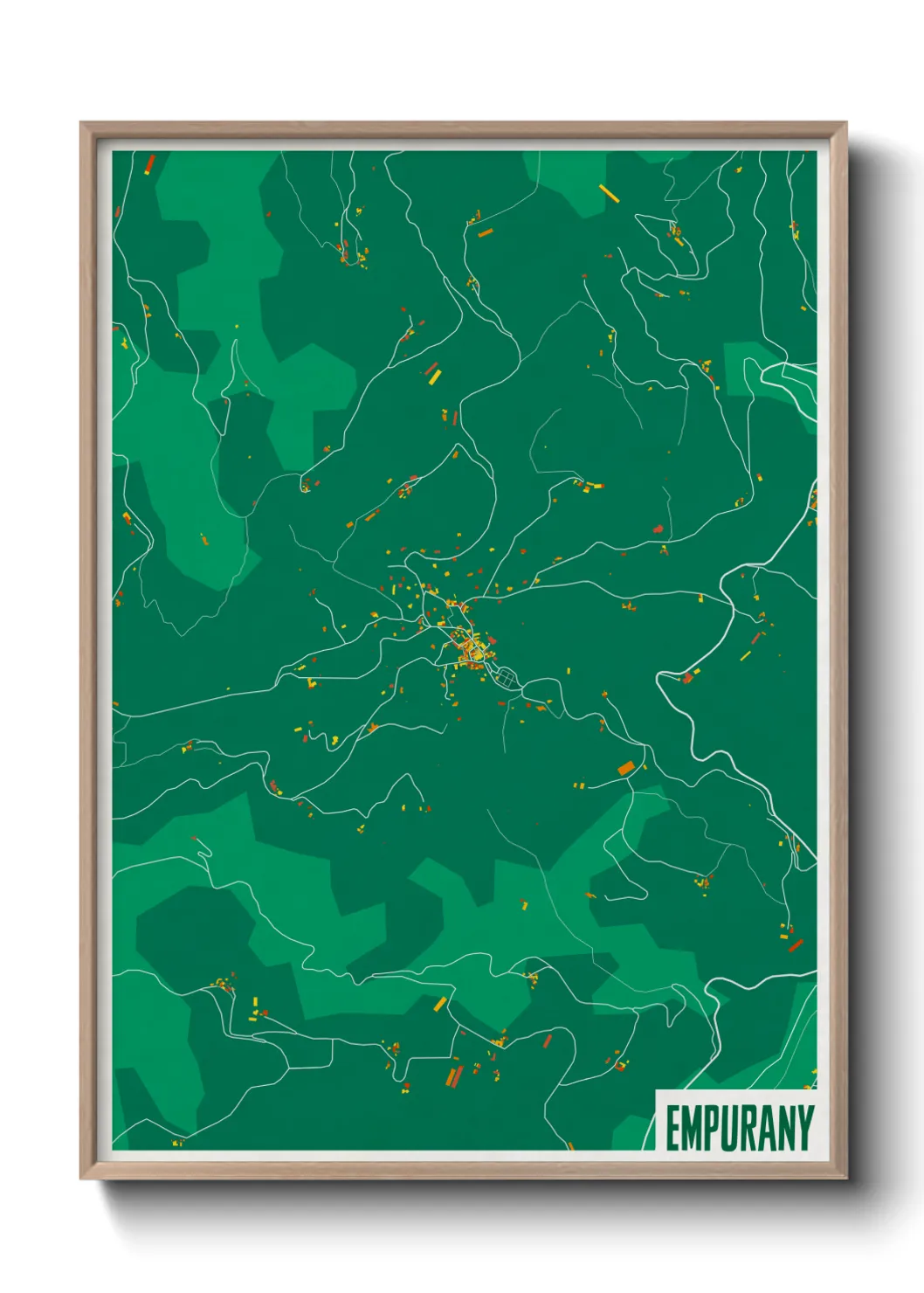 Une affiche de carte sur Empurany