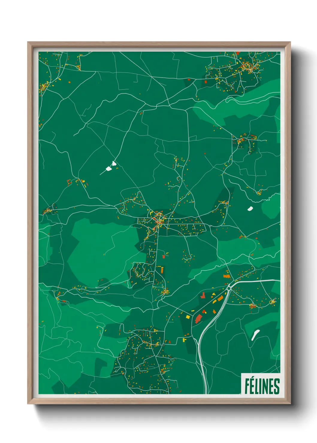 Une affiche de carte sur Félines