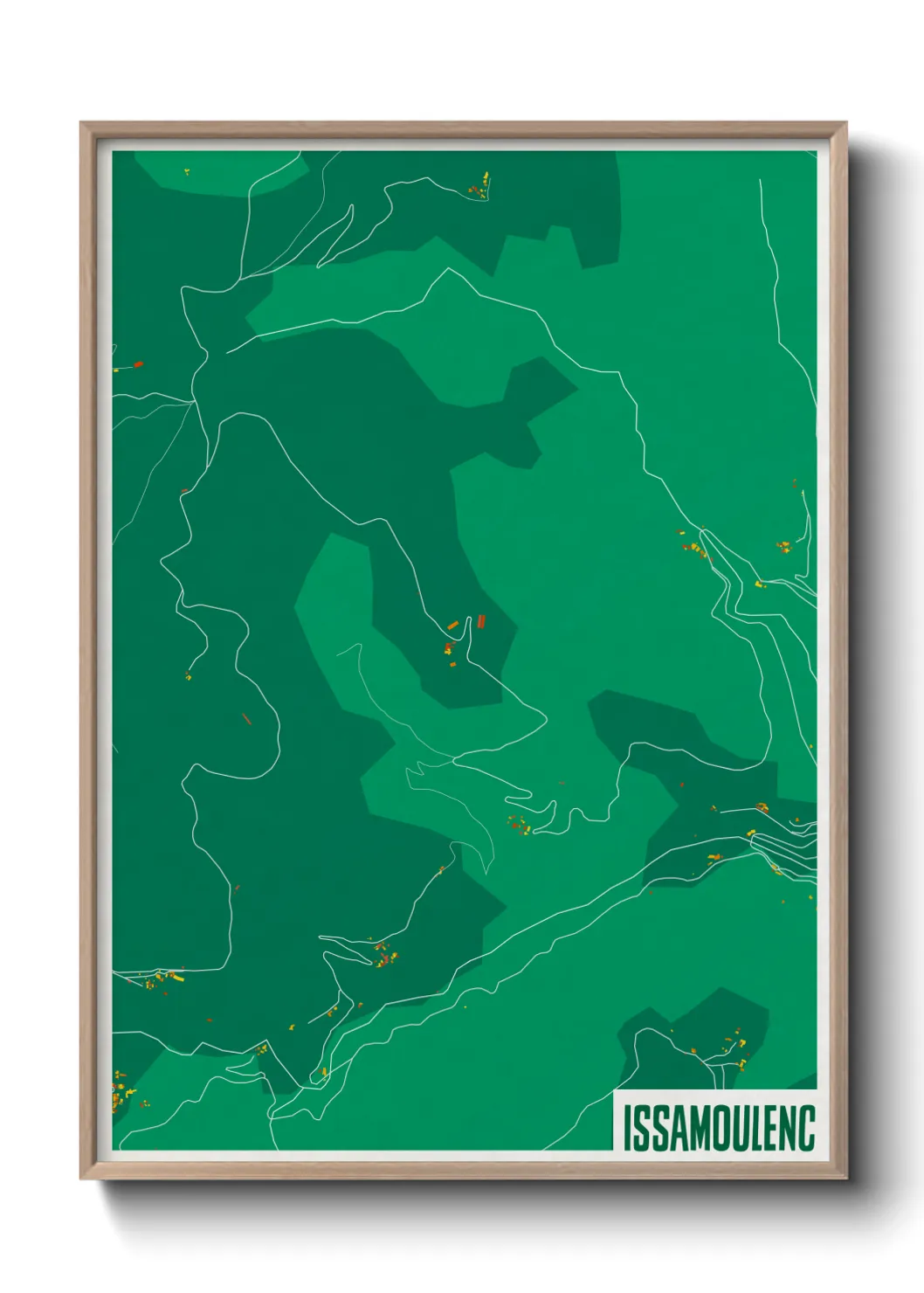 Une affiche de carte sur Issamoulenc