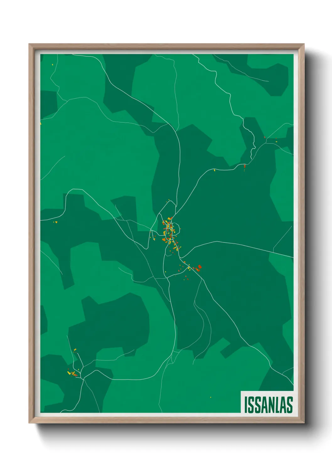 Une affiche de carte sur Issanlas