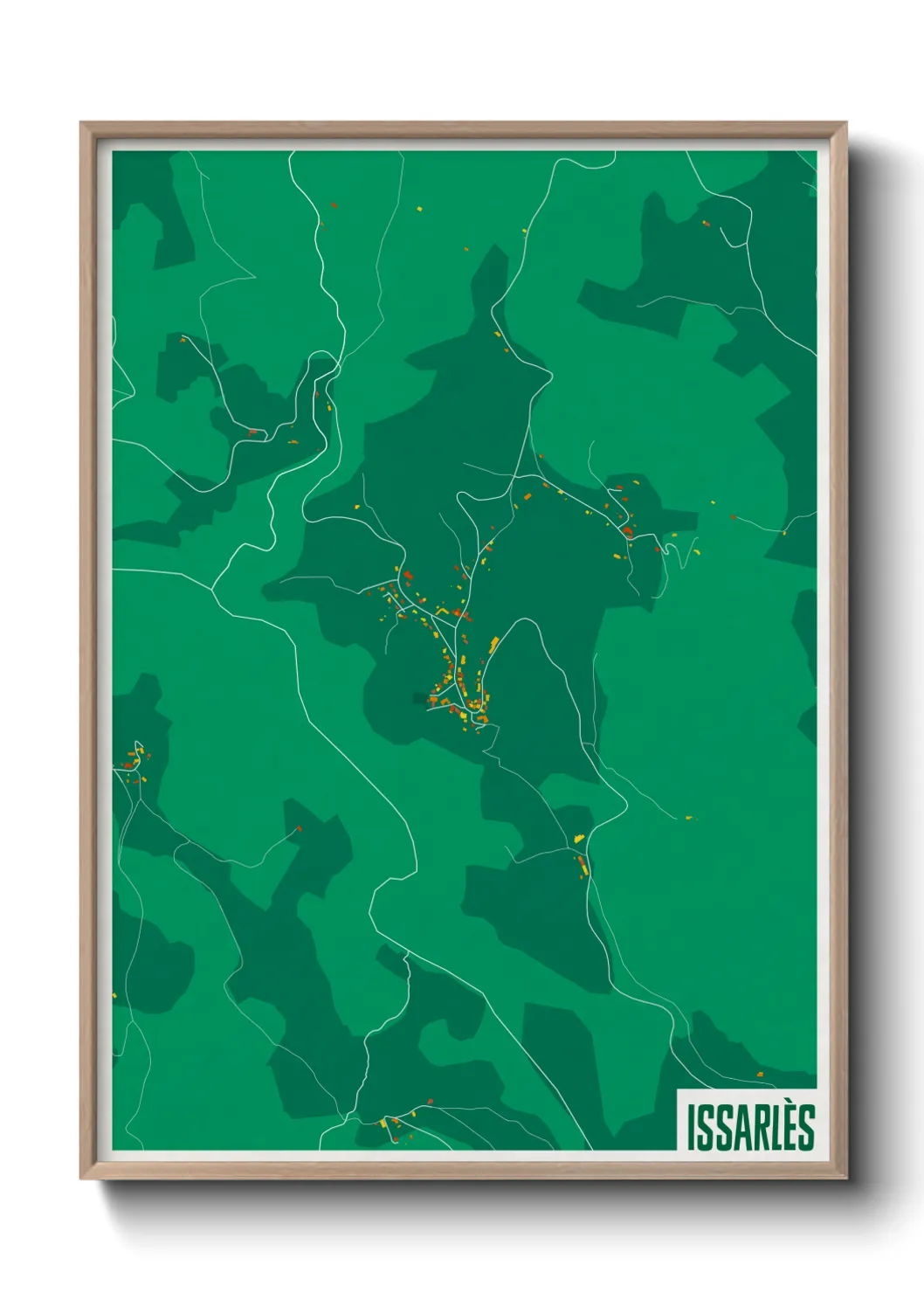 Une affiche de carte sur Issarlès