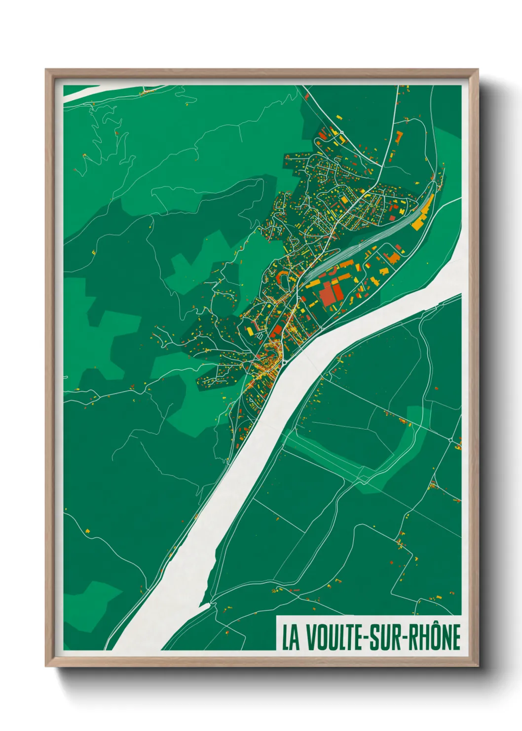 Une affiche de carte sur La Voulte-sur-Rhône