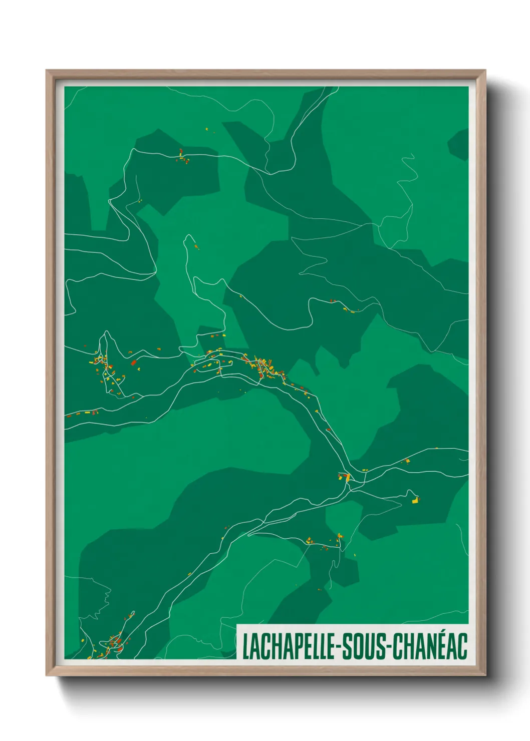 Une affiche de carte sur Lachapelle-sous-Chanéac
