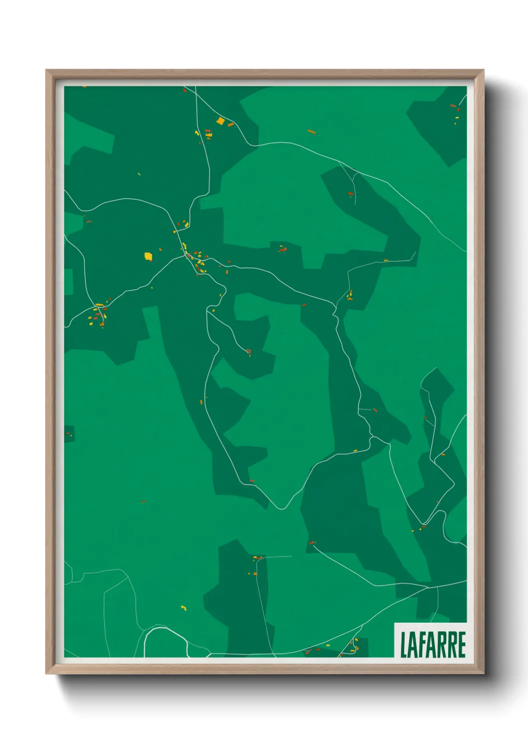 Une affiche de carte sur Lafarre
