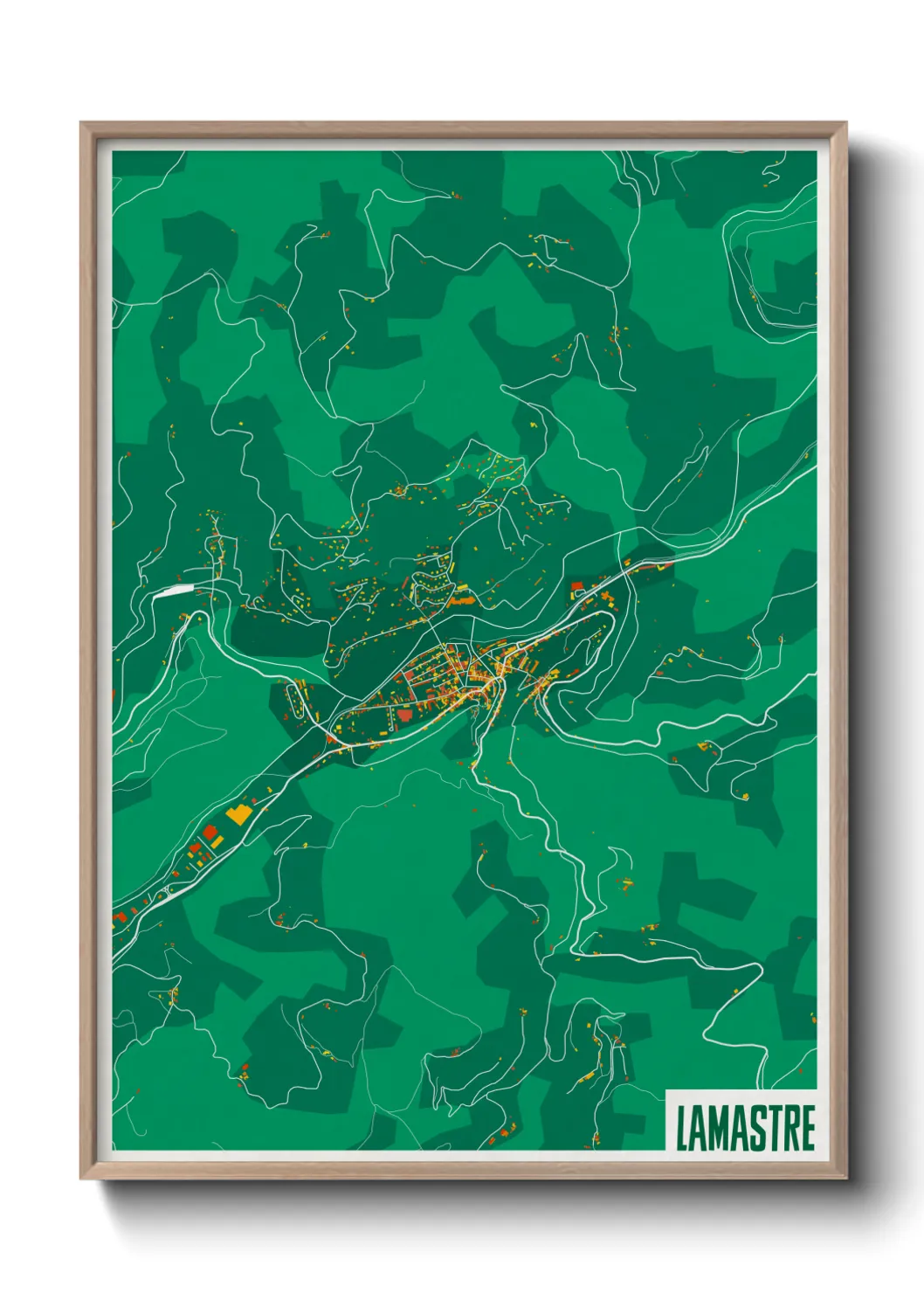 Une affiche de carte sur Lamastre