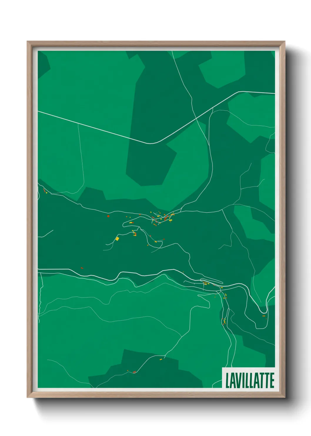 Une affiche de carte sur Lavillatte