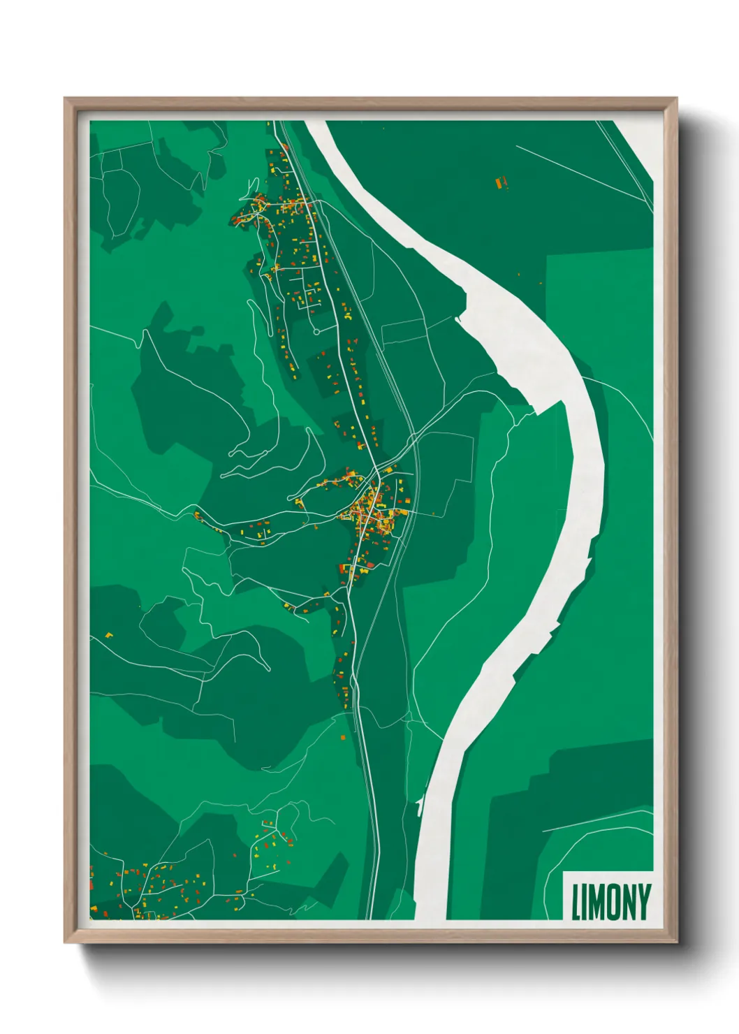 Une affiche de carte sur Limony