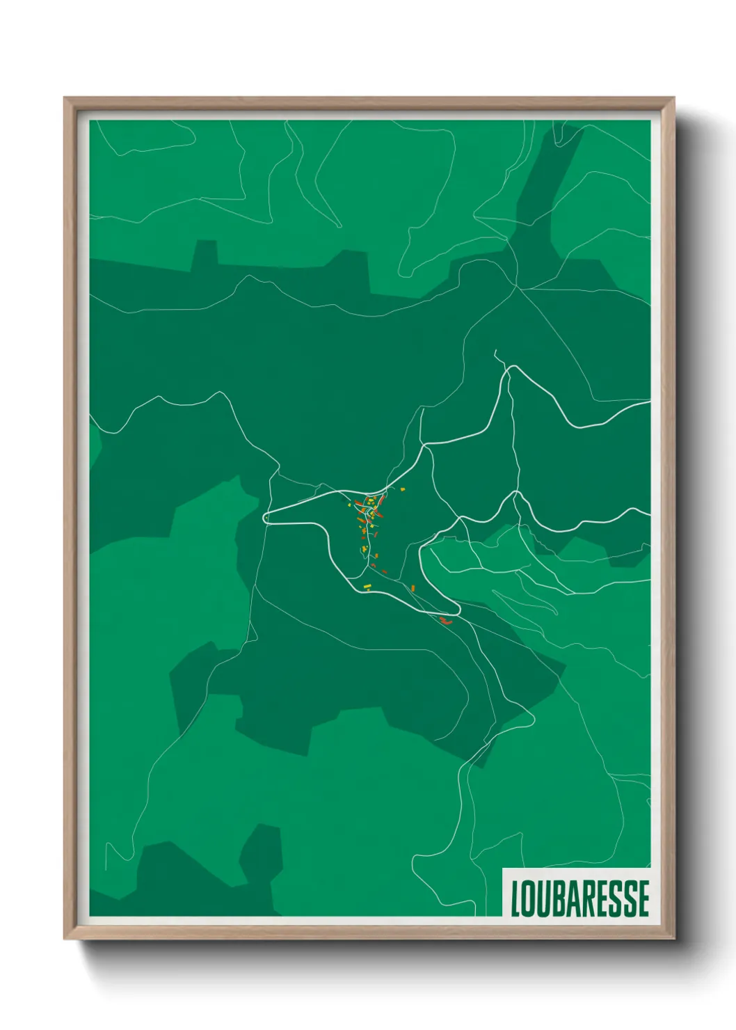 Une affiche de carte sur Loubaresse