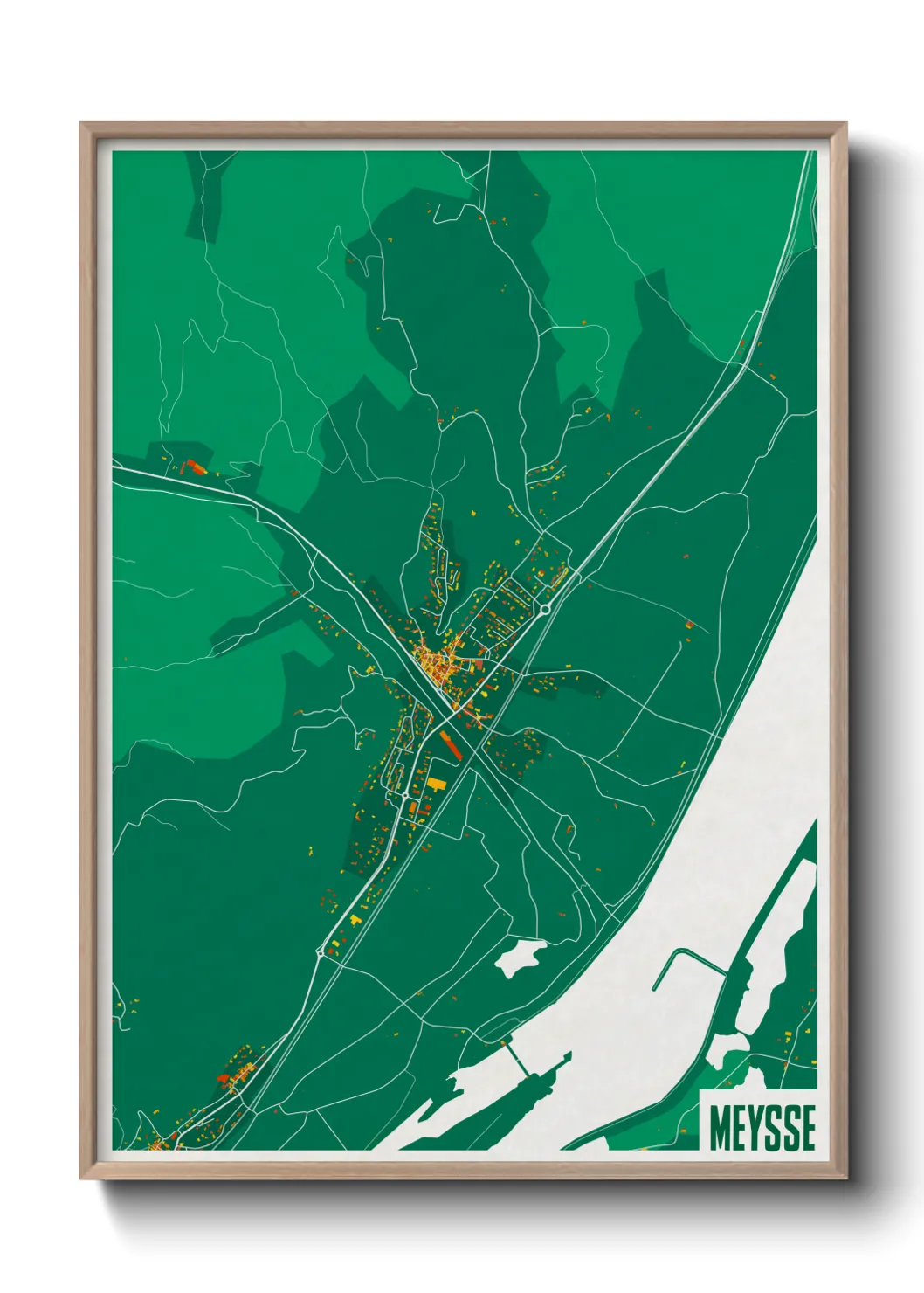 Une affiche de carte sur Meysse