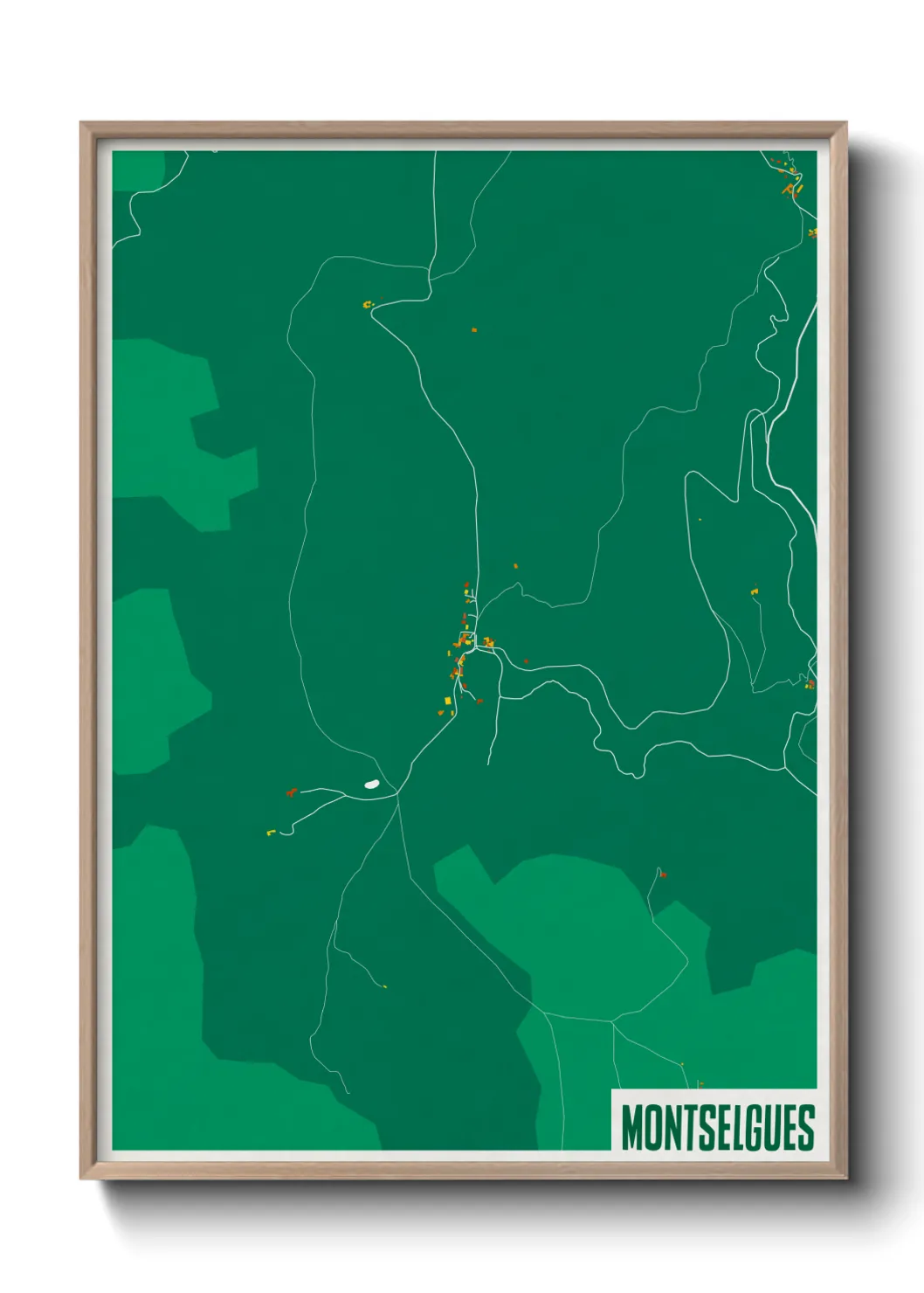 Une affiche de carte sur Montselgues