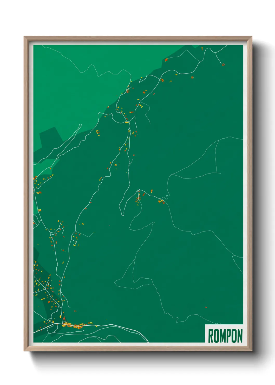 Une affiche de carte sur Rompon