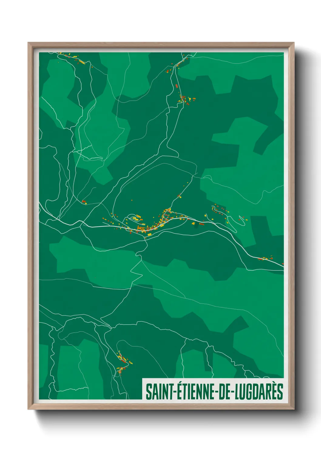 Une affiche de carte sur Saint-Étienne-de-Lugdarès