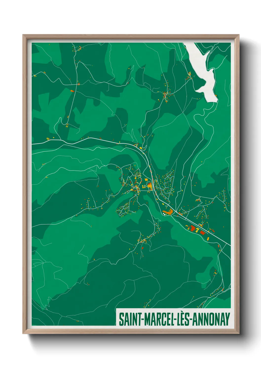 Une affiche de carte sur Saint-Marcel-lès-Annonay