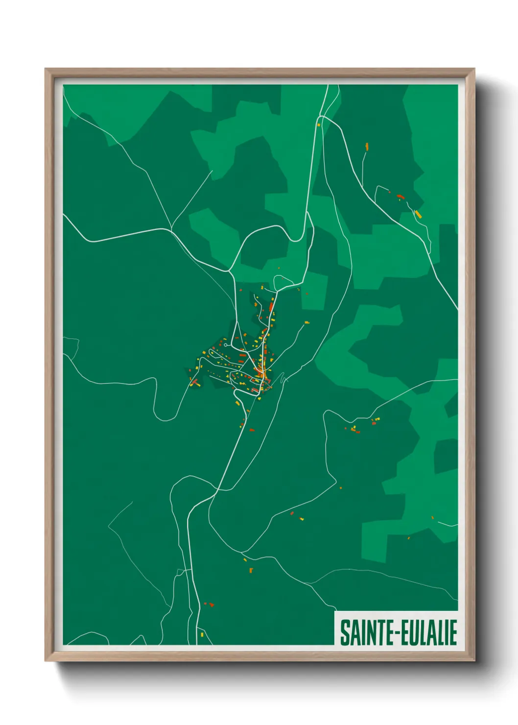 Un poster carteSainte-Eulalie