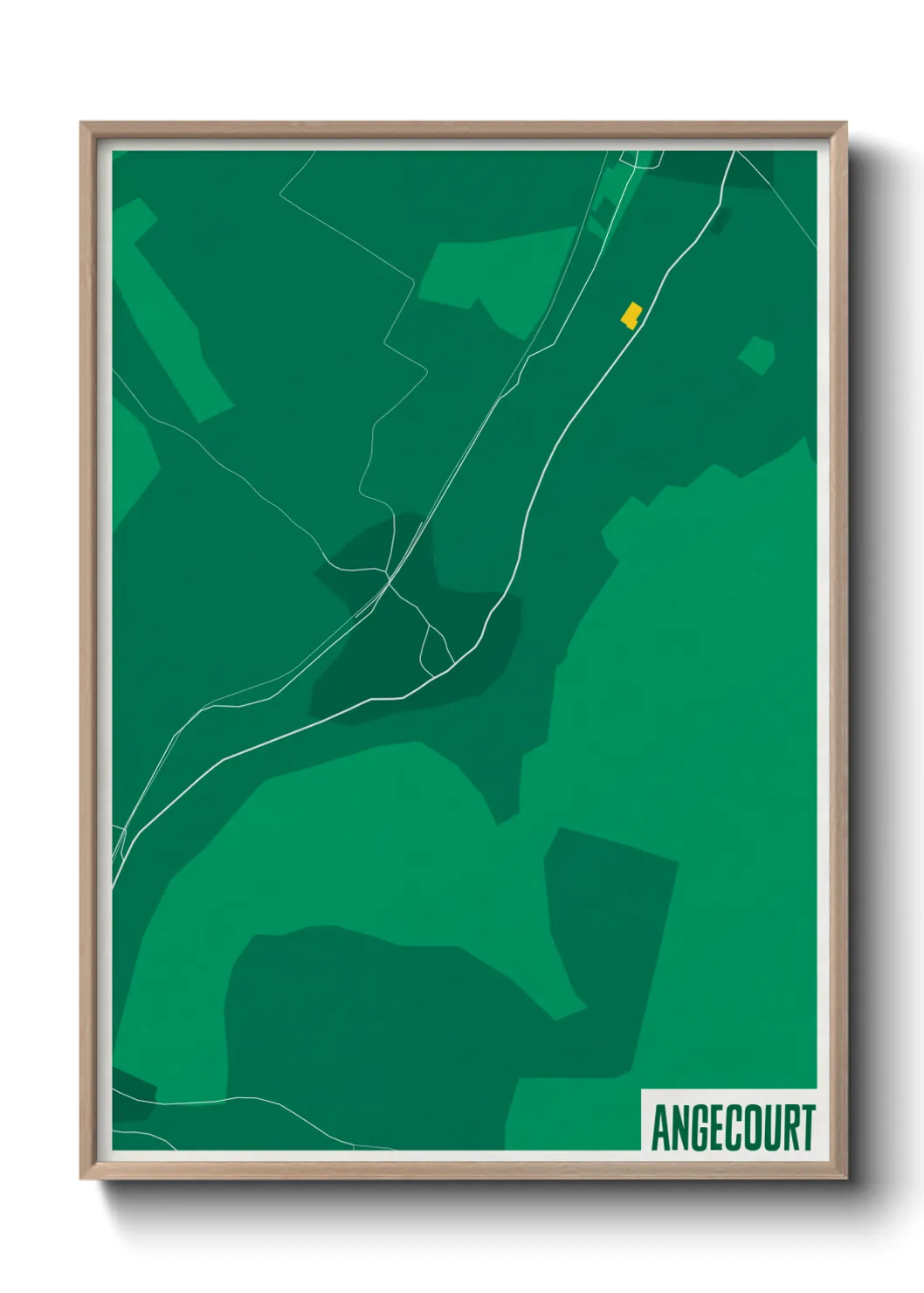 Une affiche de carte sur Angecourt