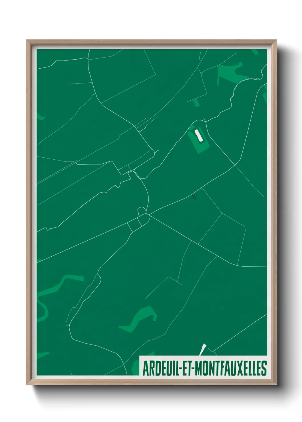 Une affiche de carte sur Ardeuil-et-Montfauxelles