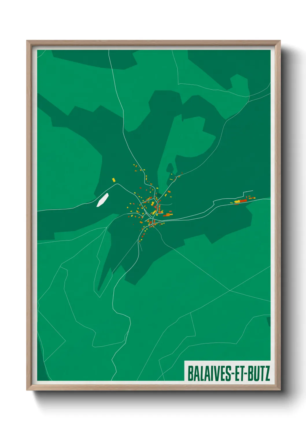 Une affiche de carte sur Balaives-et-Butz