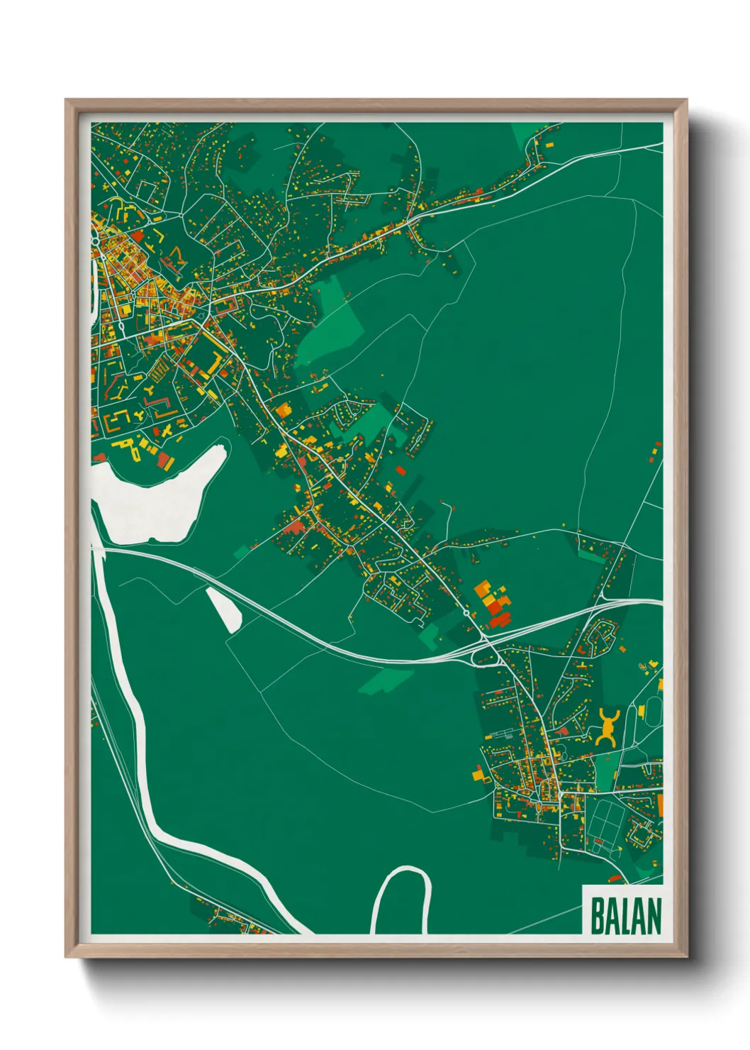 Une affiche de carte sur Balan