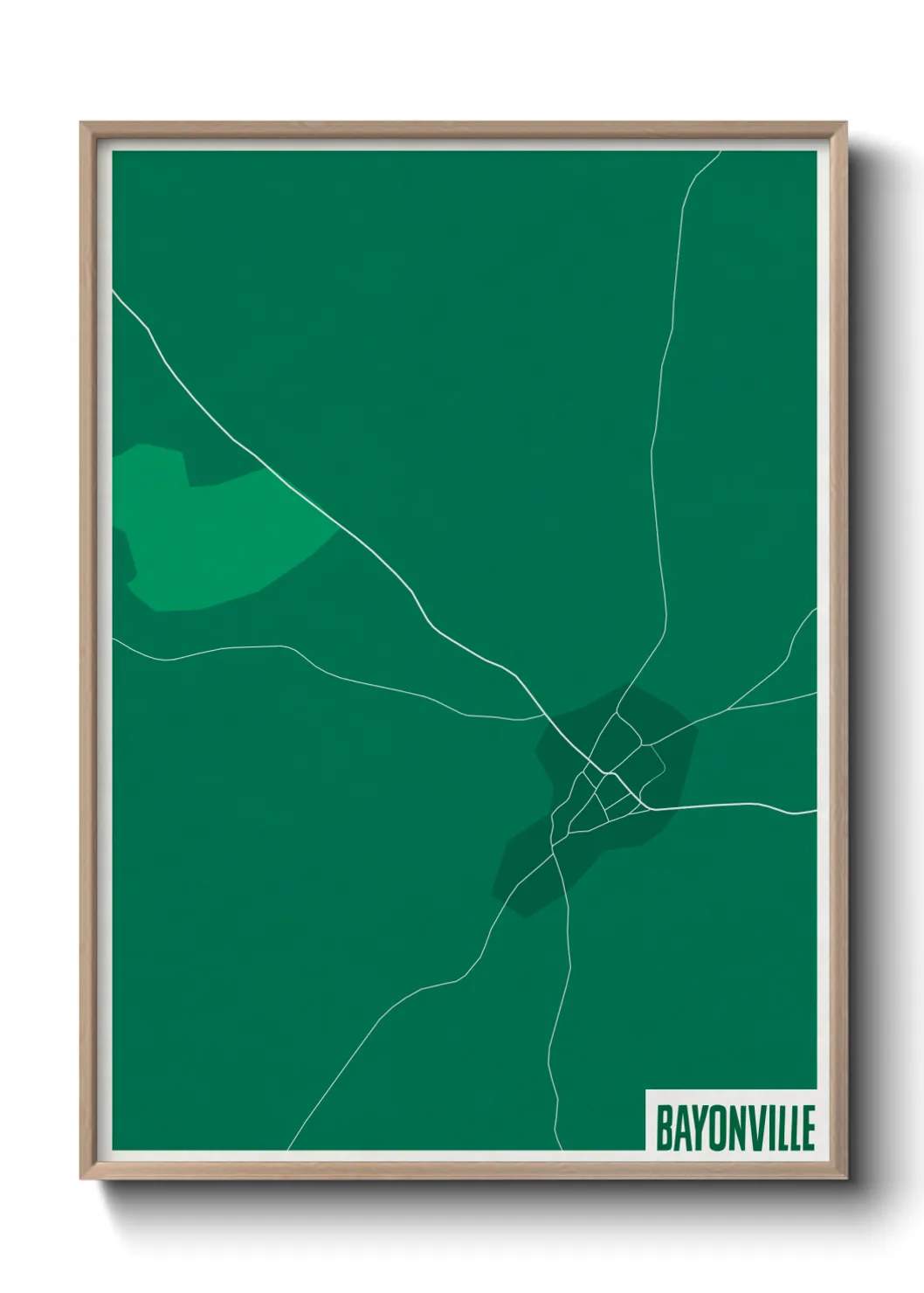 Une affiche de carte sur Bayonville