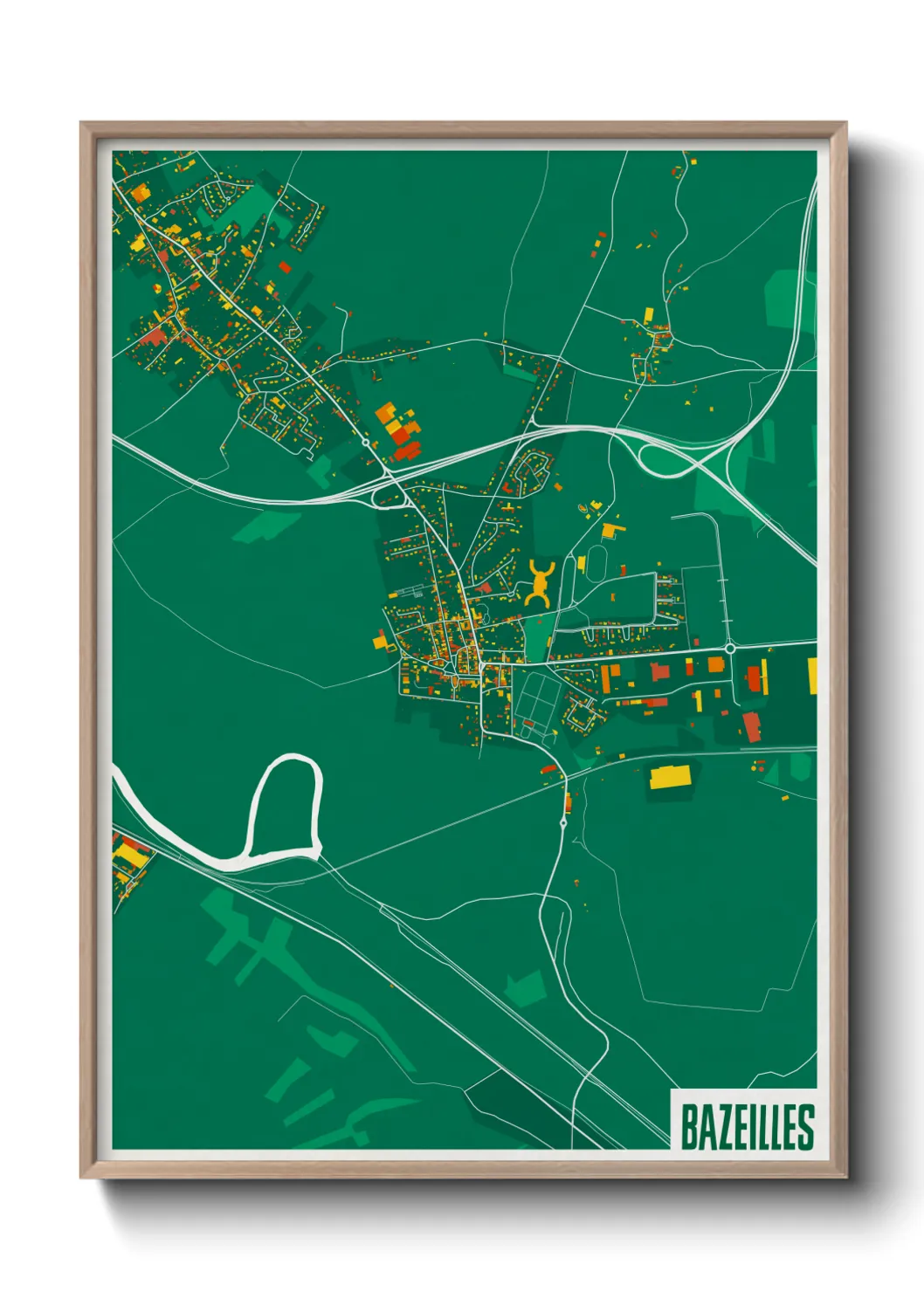 Une affiche de carte sur Bazeilles