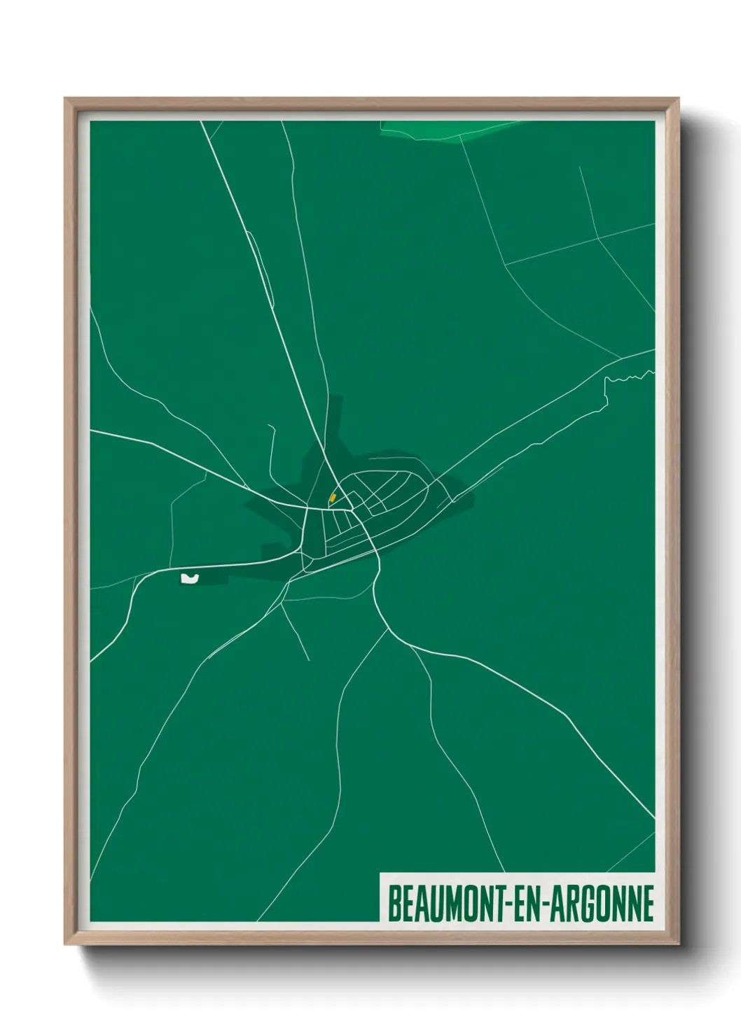 Une affiche de carte sur Beaumont-en-Argonne