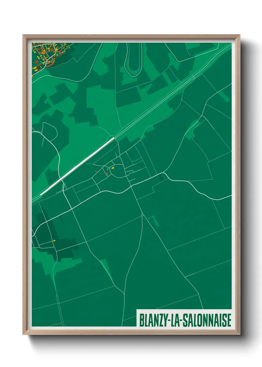 Un poster carteBlanzy-la-Salonnaise