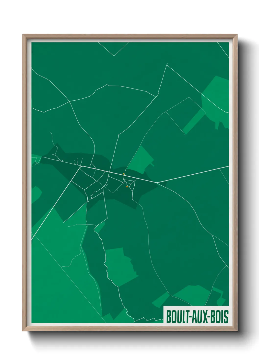 Une affiche de carte sur Boult-aux-Bois