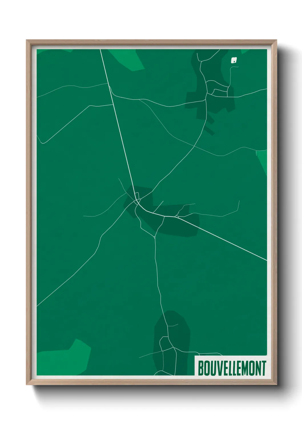 Une affiche de carte sur Bouvellemont