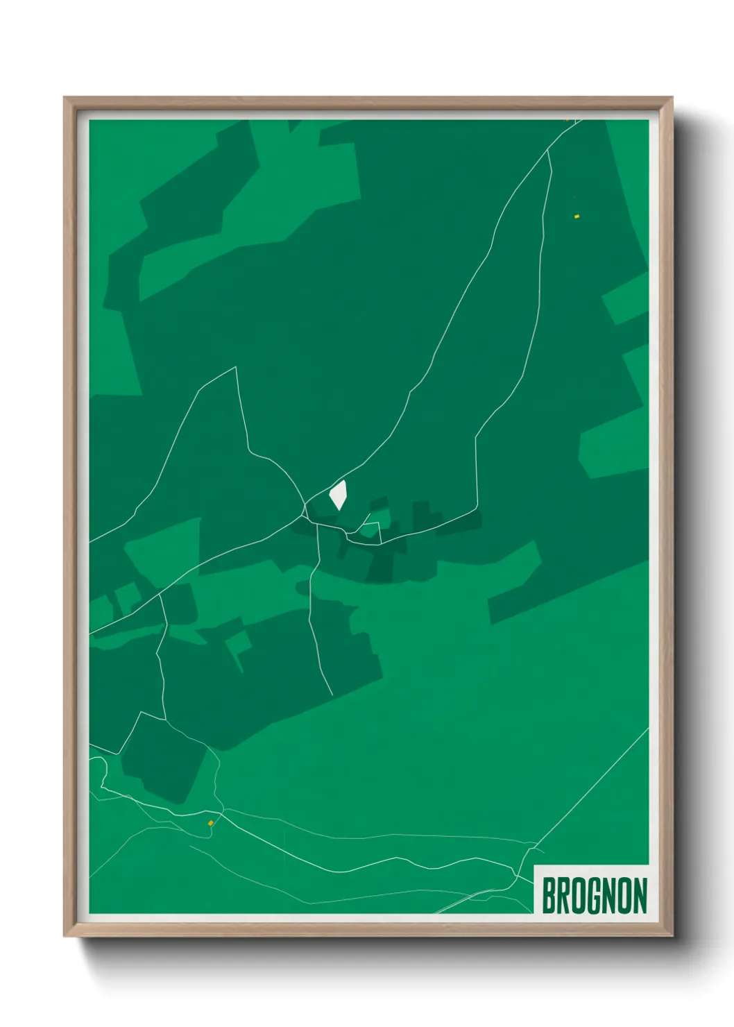 Une affiche de carte sur Brognon