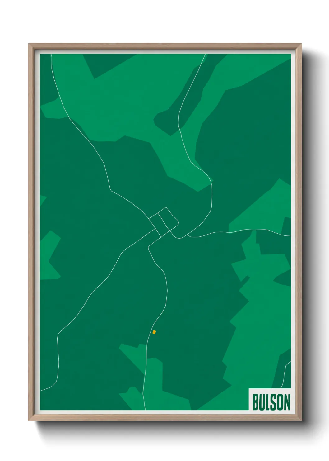 Une affiche de carte sur Bulson