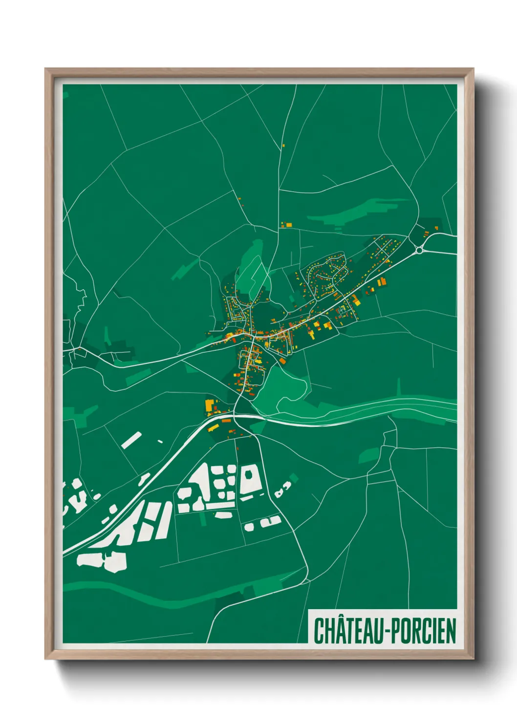 Une affiche de carte sur Château-Porcien