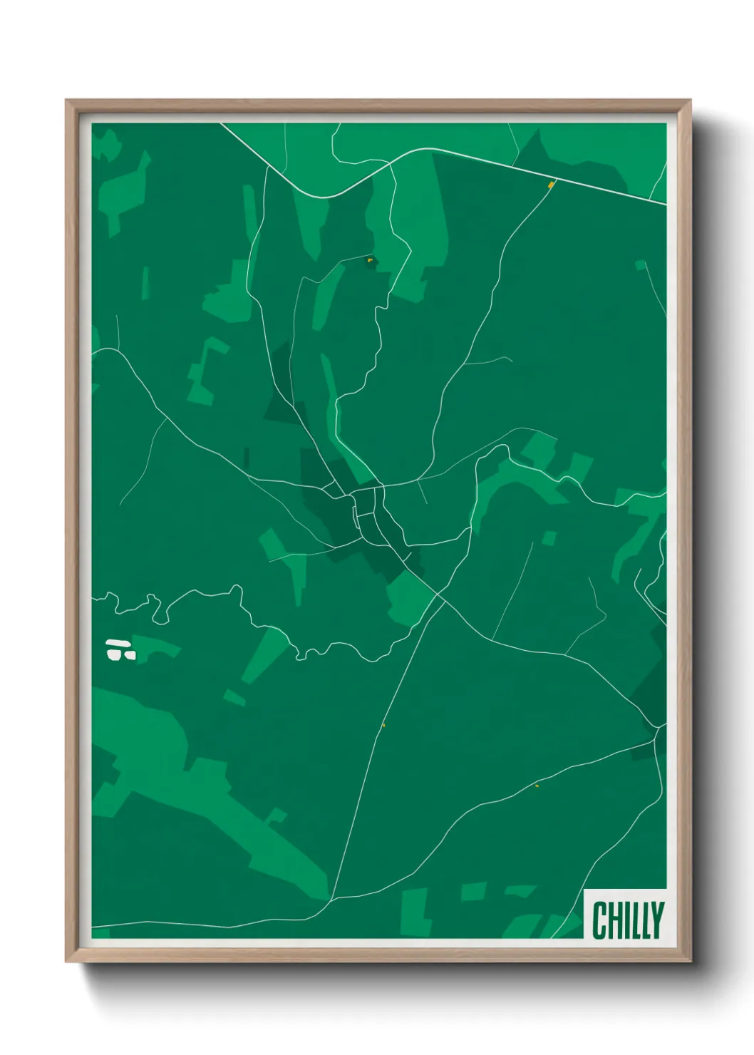 Une affiche de carte sur Chilly